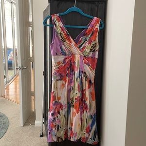 Stunning Adrianna Papell Silk Dress - Vibrant Colors